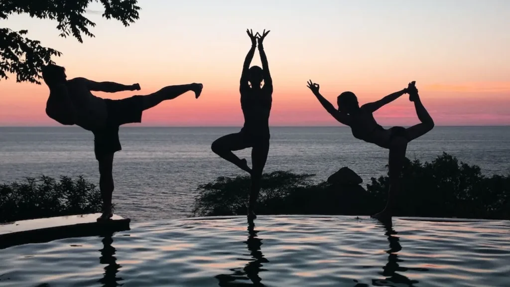 Two person yoga poses