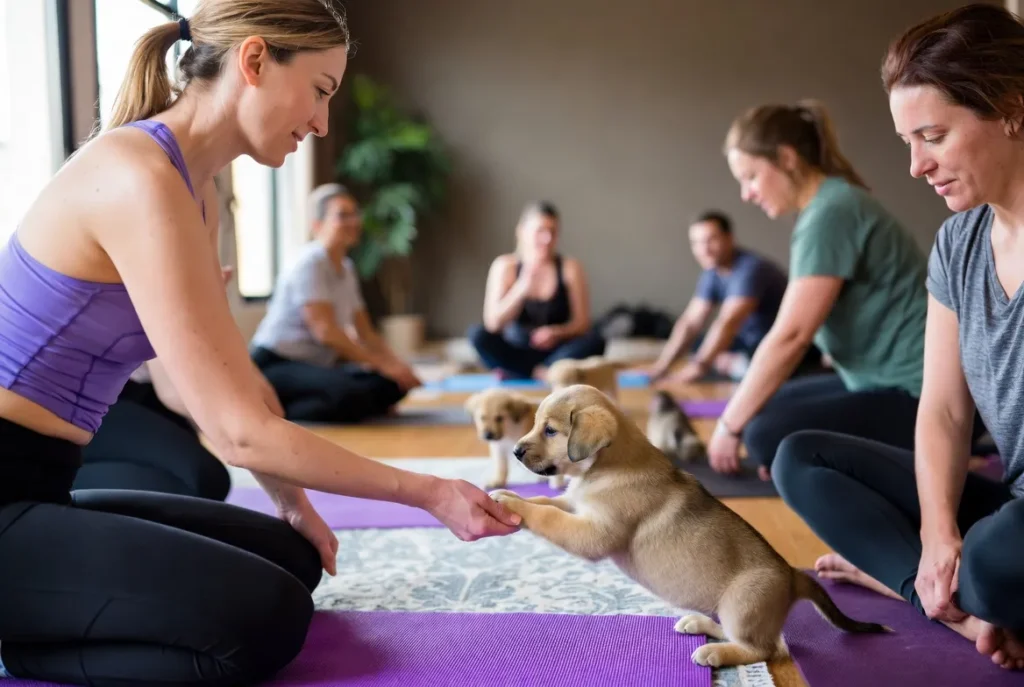puppy yoga near me