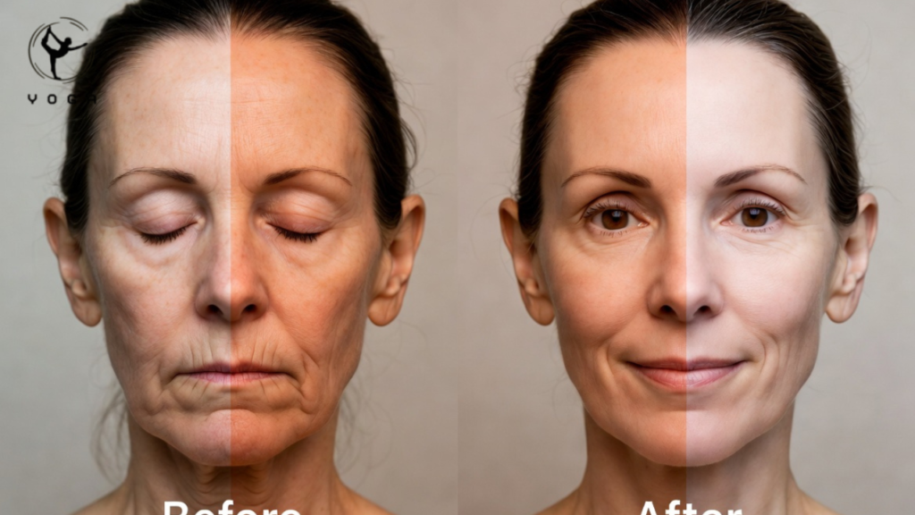 Face Yoga Before and After